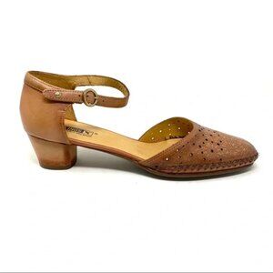 Pikolinos Bohemian Mary Jane Sandals Size 39 Camel Leather Shoes Women's US 9